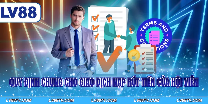 Quy định chung cho giao dịch nạp rút tiền của hội viên